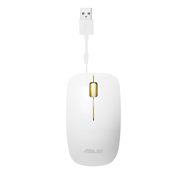 ASUS Vezetékes egér UT300 fehér-sárga