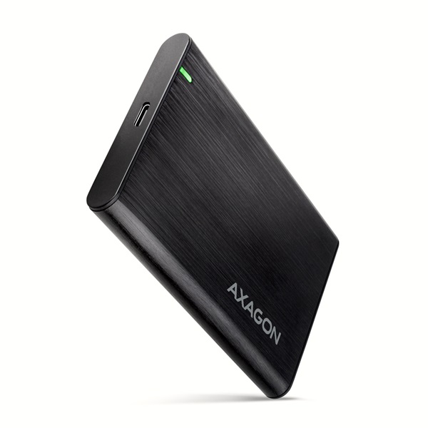 AXAGON EE25-A6C USB-C csavar nélküli külső ház 2, 5" HDD/SSD, fekete
