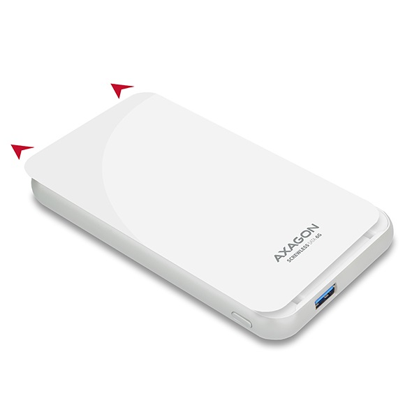 AXAGON EE25-S6 2.5" USB 3.0 Külső HDD ház, fehér