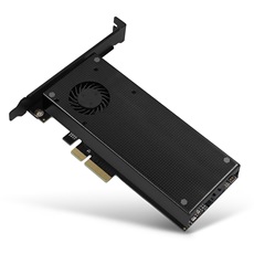 AXAGON PCEM2-DC PCIE NVME+SATA M.2 ADAPTER (PCI-Express x4 adapter hűtővel akár két M.2 lemez számítógéphez)