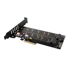 AXAGON PCEM2-DC PCIE NVME+SATA M.2 ADAPTER (PCI-Express x4 adapter hűtővel akár két M.2 lemez számítógéphez)