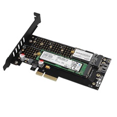 AXAGON PCEM2-DC PCIE NVME+SATA M.2 ADAPTER (PCI-Express x4 adapter hűtővel akár két M.2 lemez számítógéphez)