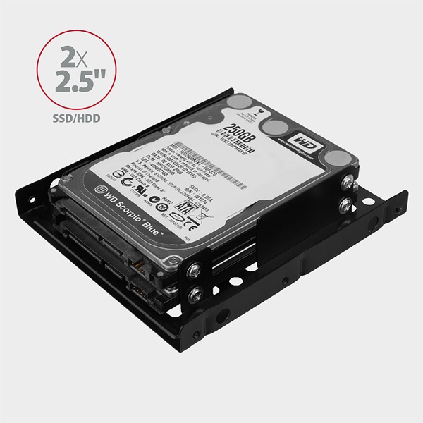 AXAGON RHD-225 3,5"-ről 2,5"-re fekete SSD/HDD beépítő keret