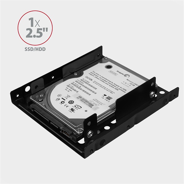 AXAGON RHD-225 3,5"-ről 2,5"-re fekete SSD/HDD beépítő keret