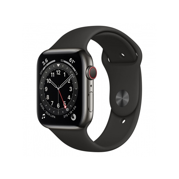 Apple Watch S6 GPS + Cellular, 44mm Graphite Stainless Steel Case with ...