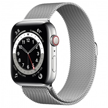 Apple Watch S6 GPS + Cellular, 44mm Silver Stainless Steel Case with