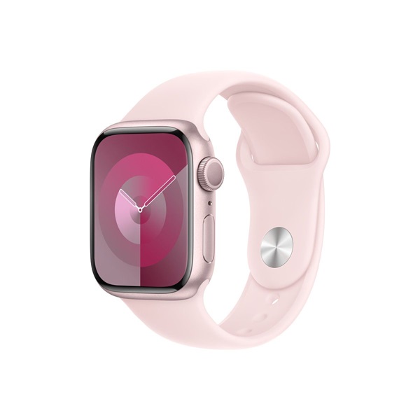 APPLE Watch S9 GPS 41mm Pink Alu Case w Light Pink Sport Band - M/L