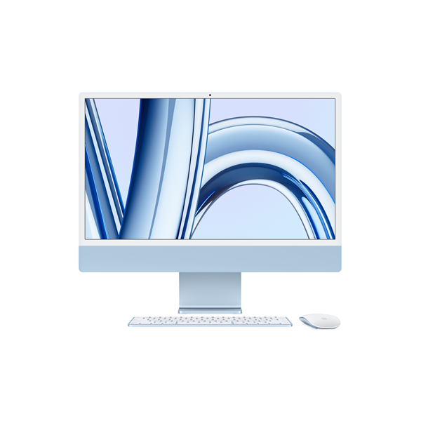 Apple iMac 24" Retina, 4.5K : Apple M3 8C CPU/10C GPU, 8GB/256GB - Kék