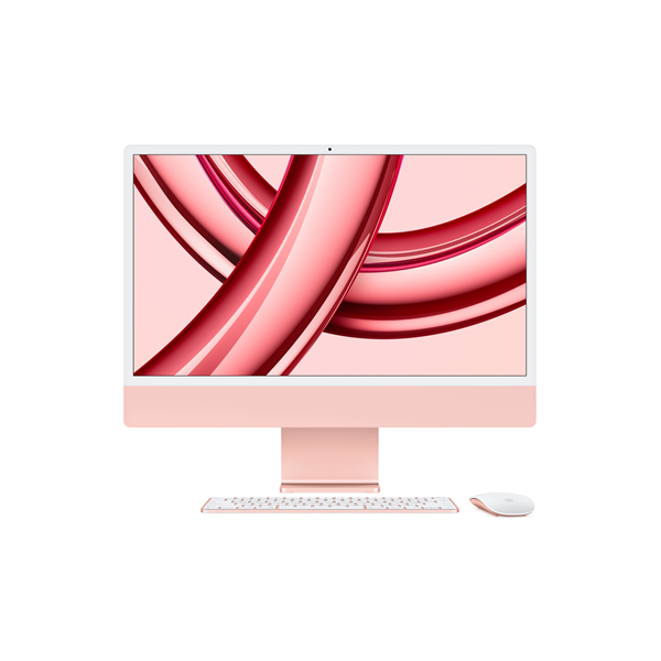 Apple iMac 24" Retina, 4.5K CTO: Apple M3 8C CPU/10C GPU, 16GB/512GB - Rózsaszín