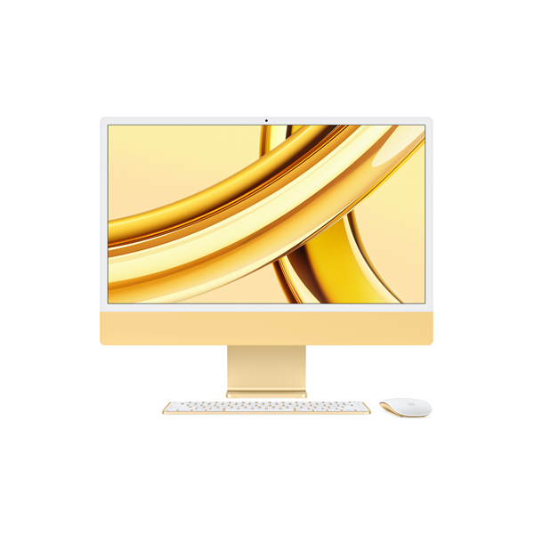 Apple iMac 24" Retina, 4.5K CTO: Apple M3 8C CPU/10C GPU, 16GB/512GB - Sárga