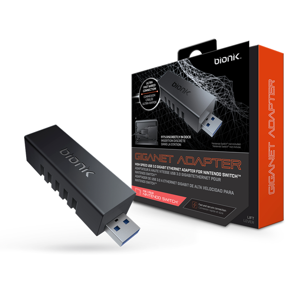 BIONIK Nintendo Switch Kiegészítő USB 3.0 Giganet Adapter, BNK-9018
