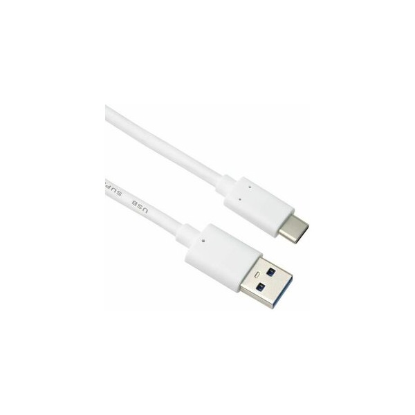 BLACKBIRD Kábel USB 3.1 Gen 2. Type-A male to USB Type-C male 1m, Fehér
