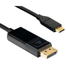 BLACKBIRD Kábel USB Type-C male to Displayport male (DP ALT MODE) 4k 60Hz 2m, Fekete