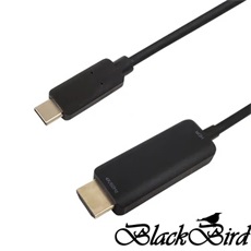 BLACKBIRD Kábel USB Type-C male to HDMI male (DP ALT MODE) 4k 60Hz 2m, Fekete