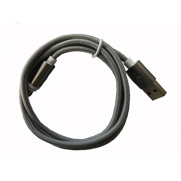 BLACKBIRD Type-C USB Adatkábel 1m, Ezüst 2A (Extra erős anyagból)