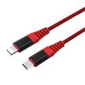 BLACKBIRD Type-C USB to Type-C USB Adatk&#225;bel 1m, Piros 5A (Extra erős anyagb&#243;l)