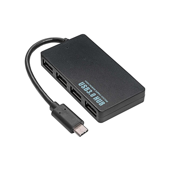 BLACKBIRD USB HUB 4xUSB 3.0 Type-C csatlakozóval, Fekete