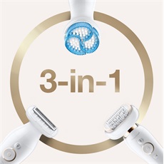 BRAUN Silk-épil 9 Flex SES 9010 Wet&Dry epilátor 6 kiegészítővel, többek között mélytisztító testradírozó kefével