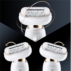 BRAUN Silk-épil 9 Flex SES 9010 Wet&Dry epilátor 6 kiegészítővel, többek között mélytisztító testradírozó kefével