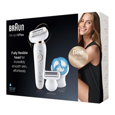 BRAUN Silk-épil 9 Flex SES 9010 Wet&Dry epilátor 6 kiegészítővel, többek között mélytisztító testradírozó kefével