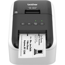 BROTHER Címkenyomtató QL-800, asztali, thermál, Fekete/Piros nyomtatás, 148 mm/mp, USB, 300dpi, PT Editor Lite, DK címke