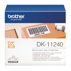 BROTHER Etikett címke DK-11240, 102mm x 51mm, Elővágott (stancolt), Fehér alapon fekete, 600 db