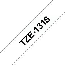 BROTHER Feliratozó szalag TZE131S, Átlátszó alapon fekete, 12mm széles, 4m
