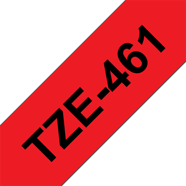 BROTHER szalag TZe-461, Piros alapon Fekete, Laminált, 36mm  1.4", 8 méter