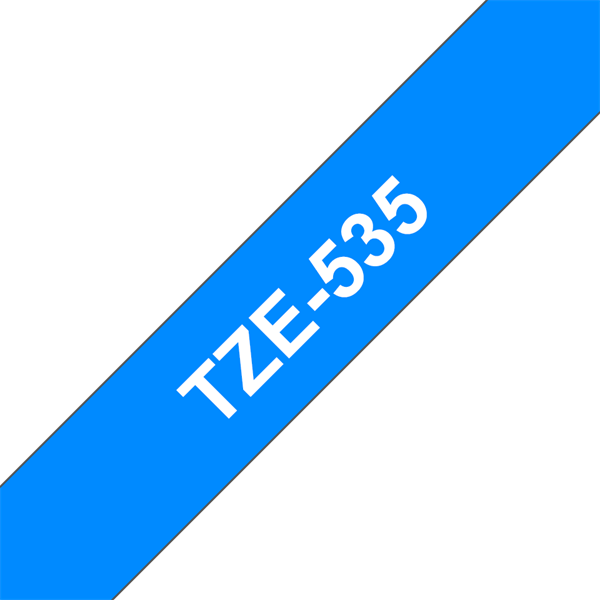 BROTHER szalag TZe-535, Kék alapon Fehér, Laminált, 12mm  0.47", 8 méter