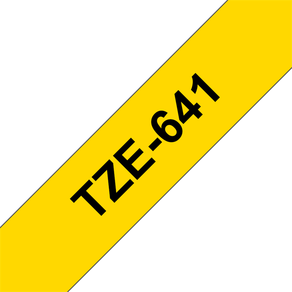 BROTHER szalag TZe-641, Sárga alapon Fekete, Laminált, 18mm  0.7", 8 méter