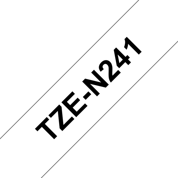 BROTHER szalag TZe-N241, Fehér alapon Fekete, Nem laminált, 18mm  0.7", 8 méter