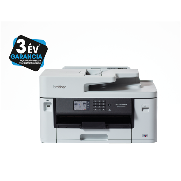 BROTHER Tintasugaras MFP NY/M/S/F MFCJ2340DW, A4/A3, 28 lap/perc, WiFi/LAN/USB, ADF, duplex, 4800x1200dpi, 256MB