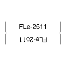 BROTHER szalag FLE2511, Elővágott, Fehér alapon feket, 21mm széles, 72db