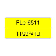 BROTHER szalag FLE6511, Elővágott, Sárga alapon fekete, 21mm széles, 72db