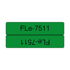 BROTHER szalag FLE7511, Elővágott, Zöld alapon fekete, 21mm széles, 72db