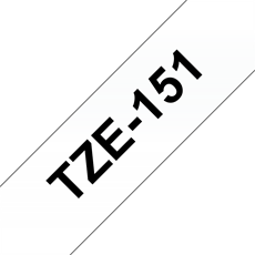 BROTHER szalag TZe-151, Átlátszó alapon Fekete, Laminált, 24mm  0.94", 8 méter