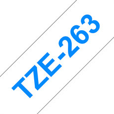 BROTHER szalag TZe-263, Fehér alapon Kék, Laminált, 36mm  1.4", 8 méter