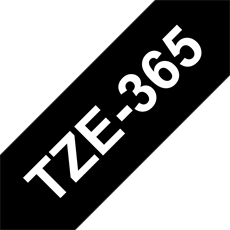 BROTHER szalag TZe-365, Fekete alapon Fehér, Laminált, 36mm  1.4", 8 méter