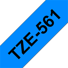 BROTHER szalag TZe-561, Kék alapon Fekete, Laminált, 36mm  1.4", 8 méter