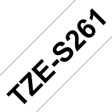 BROTHER szalag TZe-S261, Fehér alapon Fekete, Erős tapadású, 36mm  1.4", 8 méter