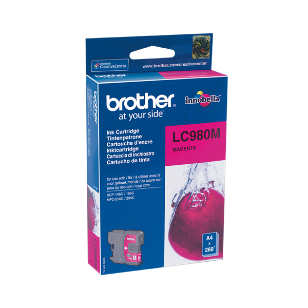 Brother Tintapatron LC980M, 260 oldal, Magenta