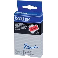 Brother szalag TC401 P-Touch, 12mm piros alapon fekete