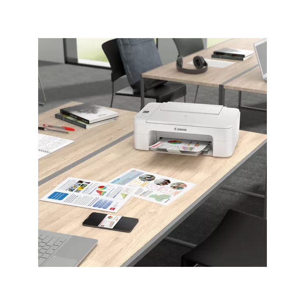 CANON Tintasugaras MFP 3in1 PIXMA TS3351 (WHITE), A4, FF 7,7 k/p, SZ 4 k/p, 4800x1200dpi, USB/WiFi