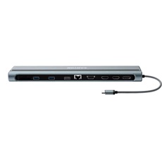 CANYON HUB 14-in-1, USB-C, 1xUSB3.0, 1xUSB2.0, 1xUSB-A 3.2, 1xUSB-C 3.2, 1xHDMI, VGA, Ethernet, Audio,szürke - CNS-HDS90