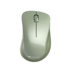 CANYON Vezeték Nélküli Egér, Optikai, 3 gombos, 1200dpi, 2db elemmel, khaki - CNE-CMSW11SM