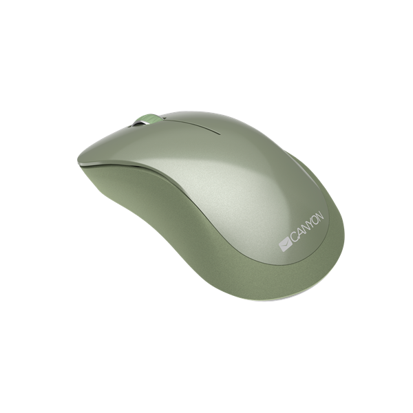 CANYON Vezeték Nélküli Egér, Optikai, 3 gombos, 1200dpi, 2db elemmel, khaki - CNE-CMSW11SM