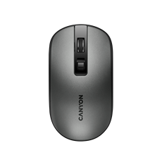 CANYON Vezeték Nélküli Egér, Optikai, Pixart Sensor, 4 gombos, 1600dpi, Újratölthető elem, sötét-szürke - CNS-CMSW18DG
