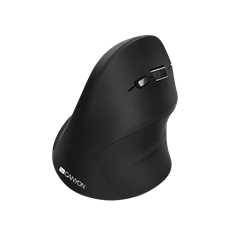 CANYON Vezeték Nélküli Egér, Vertikális, Optikai, Pixart Sensor, 6 gombos, 1600dpi, 1db elemmel, fekete - CNS-CMSW16B