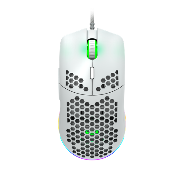 CANYON Vezetékes Egér Gaming, Puncher, Optikai, 7 programozható gomb, RGB világítás, 4200dpi, fehér - CND-SGM11W