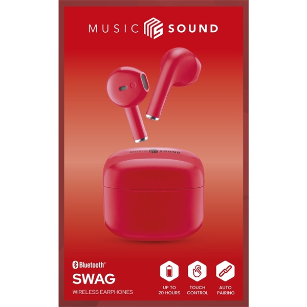 CELLULARLINE BT EARPHONES TWS SWAG MS RED